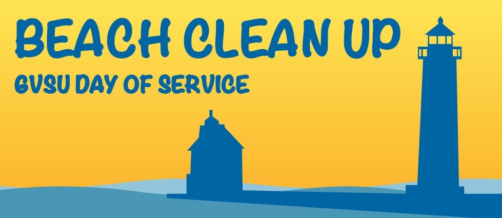 Beach Clean Up GVSU Day of Service logo
